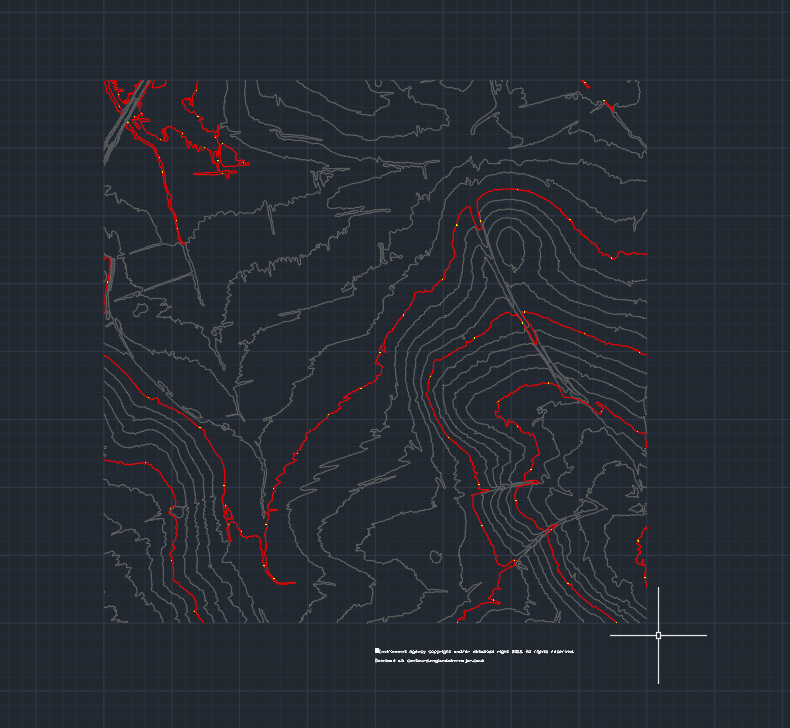 Contours England 1m